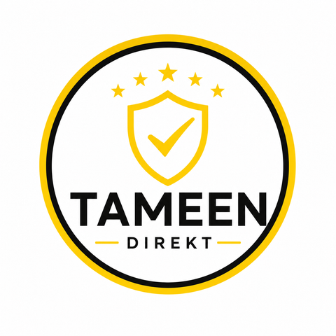 TAMEEN Direkt – Logo mit Schild und Haken